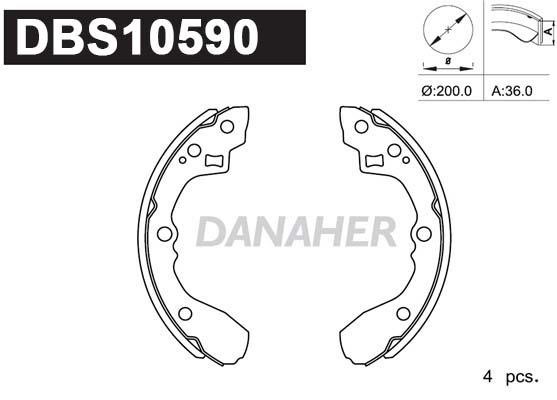Danaher DBS10590 Колодки гальмівні барабанні, комплект DBS10590: Купити в Україні - Добра ціна на EXIST.UA!