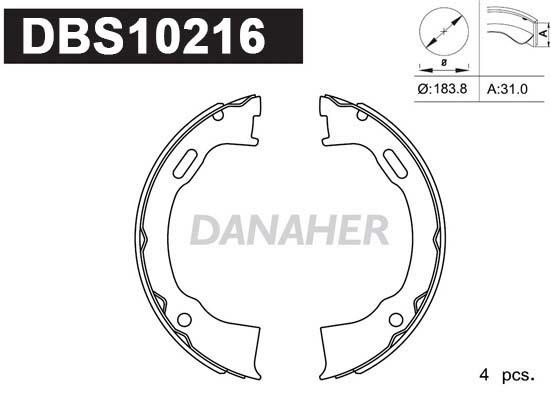 Danaher DBS10216 Колодки гальмівні стояночного гальма DBS10216: Купити в Україні - Добра ціна на EXIST.UA!