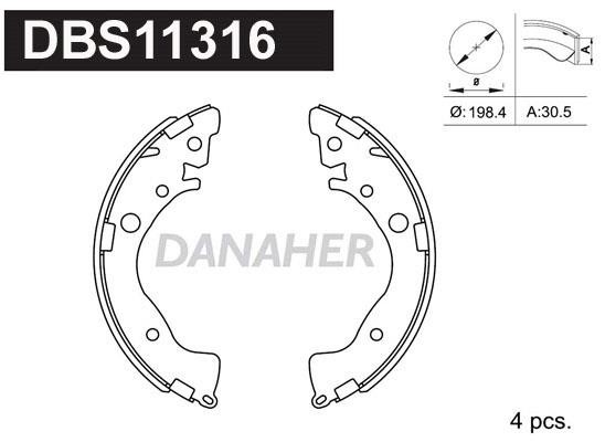 Danaher DBS11316 Колодки гальмівні барабанні, комплект DBS11316: Купити в Україні - Добра ціна на EXIST.UA!