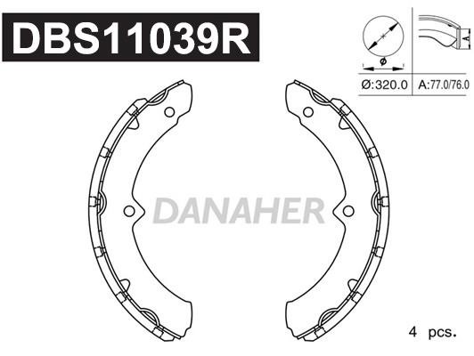 Danaher DBS11039R Колодки гальмівні барабанні, комплект DBS11039R: Купити в Україні - Добра ціна на EXIST.UA!