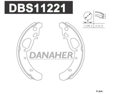 Danaher DBS11221 Колодки гальмівні барабанні, комплект DBS11221: Купити в Україні - Добра ціна на EXIST.UA!