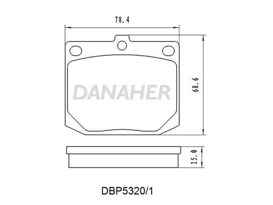 Danaher DBP5320/1 Гальмівні колодки, комплект DBP53201: Купити в Україні - Добра ціна на EXIST.UA!