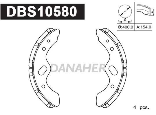 Danaher DBS10580 Колодки гальмівні барабанні, комплект DBS10580: Купити в Україні - Добра ціна на EXIST.UA!