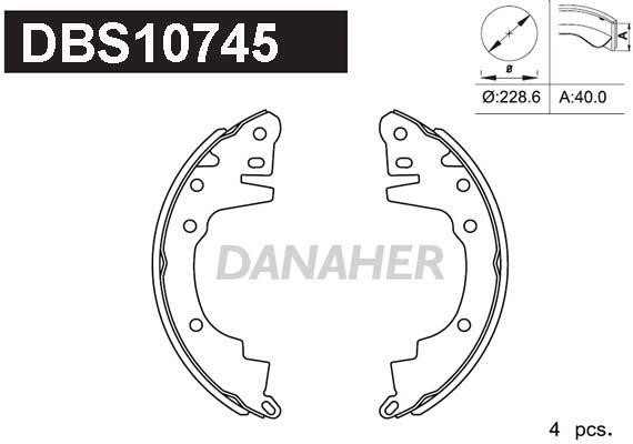 Danaher DBS10745 Колодки гальмівні барабанні, комплект DBS10745: Купити в Україні - Добра ціна на EXIST.UA!