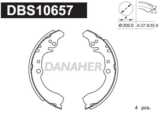 Danaher DBS10657 Колодки гальмівні барабанні, комплект DBS10657: Купити в Україні - Добра ціна на EXIST.UA!