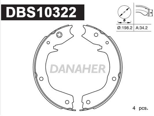 Danaher DBS10322 Колодки гальмівні стояночного гальма DBS10322: Купити в Україні - Добра ціна на EXIST.UA!