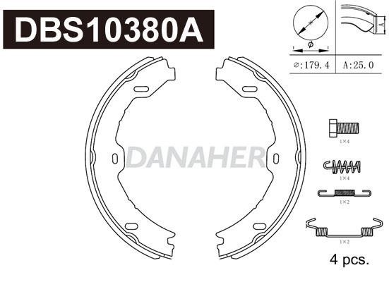 Danaher DBS10380A Колодки гальмівні стояночного гальма DBS10380A: Купити в Україні - Добра ціна на EXIST.UA!