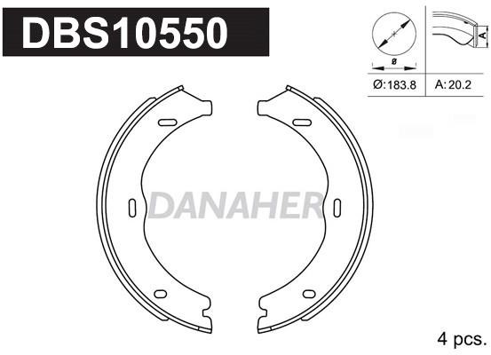 Danaher DBS10550 Колодки гальмівні стояночного гальма DBS10550: Купити в Україні - Добра ціна на EXIST.UA!