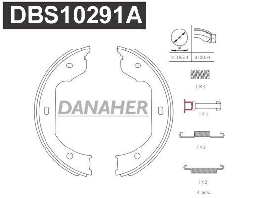 Danaher DBS10291A Колодки гальмівні стояночного гальма DBS10291A: Приваблива ціна - Купити в Україні на EXIST.UA!