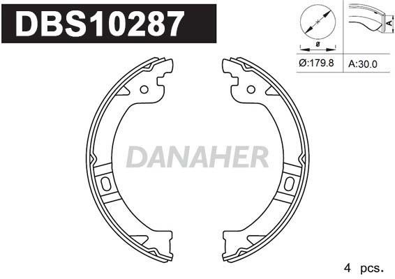 Danaher DBS10287 Колодки гальмівні стояночного гальма DBS10287: Купити в Україні - Добра ціна на EXIST.UA!