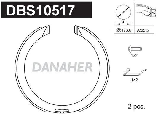 Danaher DBS10517 Колодки гальмівні стояночного гальма DBS10517: Купити в Україні - Добра ціна на EXIST.UA!