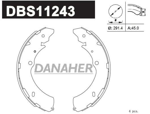 Danaher DBS11243 Колодки гальмівні барабанні, комплект DBS11243: Купити в Україні - Добра ціна на EXIST.UA!