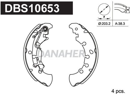 Danaher DBS10653 Колодки гальмівні барабанні, комплект DBS10653: Купити в Україні - Добра ціна на EXIST.UA!