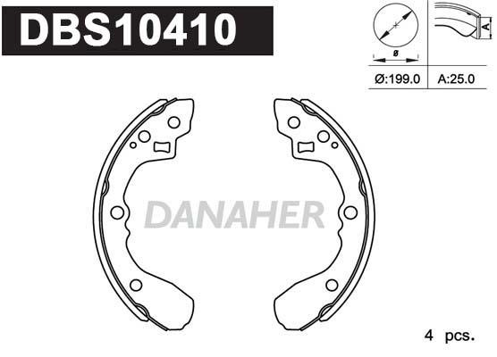 Danaher DBS10410 Колодки гальмівні барабанні, комплект DBS10410: Купити в Україні - Добра ціна на EXIST.UA!