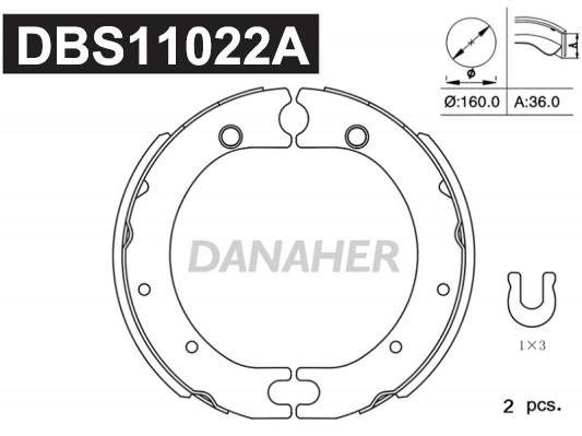 Danaher DBS11022A Колодки гальмівні стояночного гальма DBS11022A: Купити в Україні - Добра ціна на EXIST.UA!