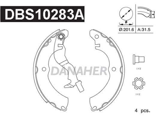 Danaher DBS10283A Колодки гальмівні барабанні, комплект DBS10283A: Купити в Україні - Добра ціна на EXIST.UA!