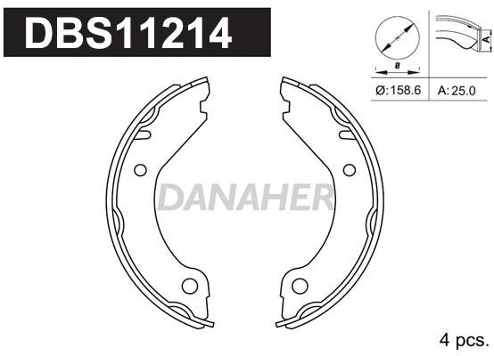 Danaher DBS11214 Колодки гальмівні стояночного гальма DBS11214: Купити в Україні - Добра ціна на EXIST.UA!