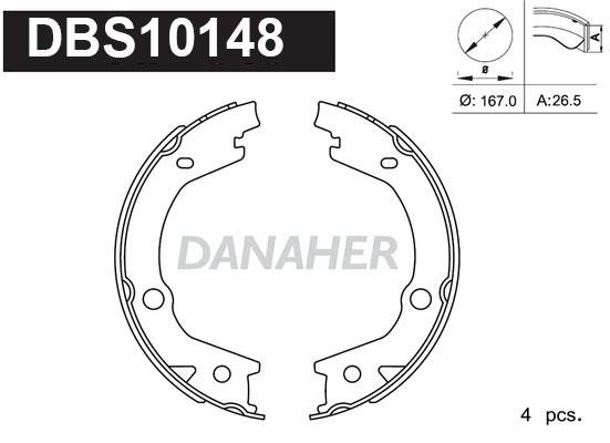 Danaher DBS10148 Колодки гальмівні стояночного гальма DBS10148: Купити в Україні - Добра ціна на EXIST.UA!