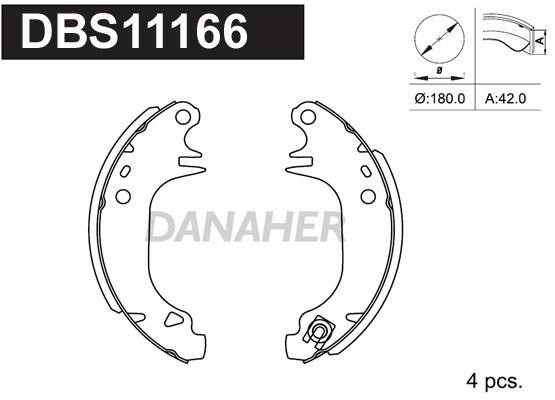 Danaher DBS11166 Колодки гальмівні барабанні, комплект DBS11166: Купити в Україні - Добра ціна на EXIST.UA!