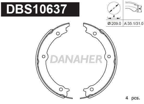 Danaher DBS10637 Колодки гальмівні стояночного гальма DBS10637: Купити в Україні - Добра ціна на EXIST.UA!