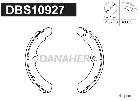 Danaher DBS10927 Колодки гальмівні барабанні, комплект DBS10927: Купити в Україні - Добра ціна на EXIST.UA!
