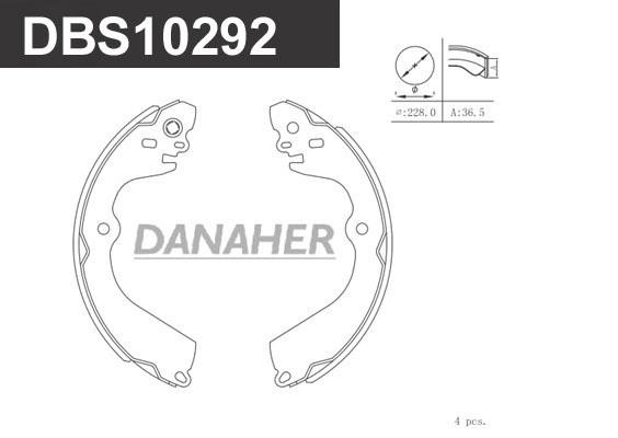 Danaher DBS10292 Колодки гальмівні барабанні, комплект DBS10292: Купити в Україні - Добра ціна на EXIST.UA!