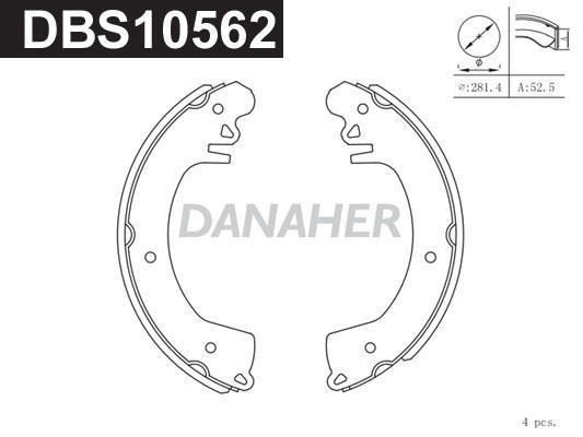 Danaher DBS10562 Колодки гальмівні барабанні, комплект DBS10562: Приваблива ціна - Купити в Україні на EXIST.UA!