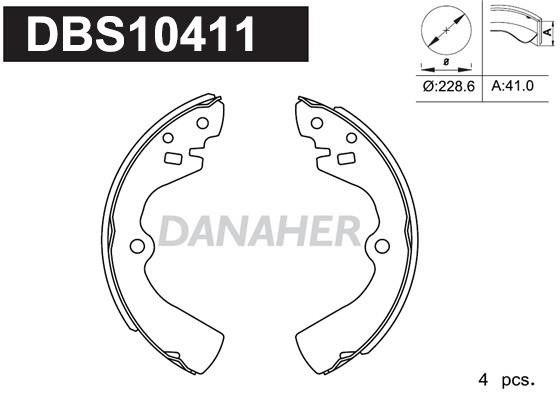Danaher DBS10411 Колодки гальмівні барабанні, комплект DBS10411: Купити в Україні - Добра ціна на EXIST.UA!