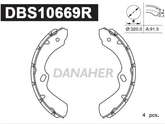 Danaher DBS10669R Колодки гальмівні барабанні, комплект DBS10669R: Купити в Україні - Добра ціна на EXIST.UA!
