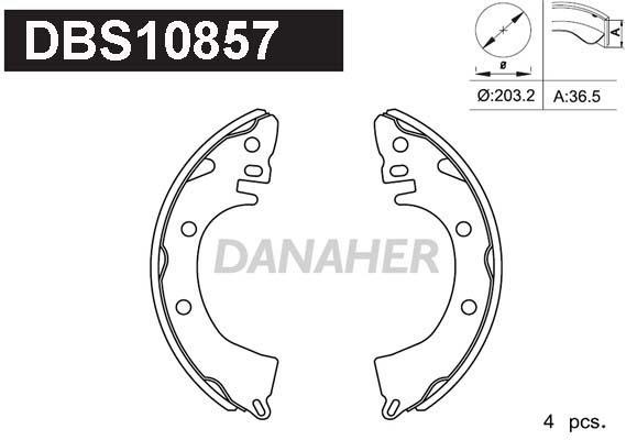 Danaher DBS10857 Колодки гальмівні барабанні, комплект DBS10857: Купити в Україні - Добра ціна на EXIST.UA!