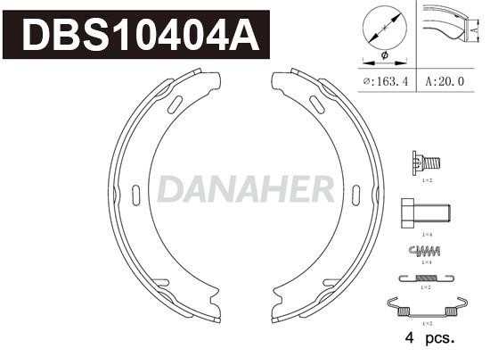 Danaher DBS10404A Колодки гальмівні стояночного гальма DBS10404A: Купити в Україні - Добра ціна на EXIST.UA!