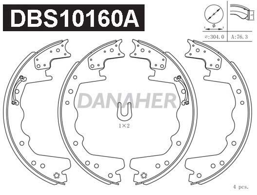 Danaher DBS10160A Колодки гальмівні барабанні, комплект DBS10160A: Купити в Україні - Добра ціна на EXIST.UA!