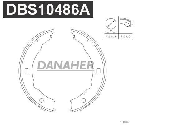 Danaher DBS10486A Колодки гальмівні стояночного гальма DBS10486A: Купити в Україні - Добра ціна на EXIST.UA!