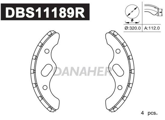 Danaher DBS11189R Колодки гальмівні барабанні, комплект DBS11189R: Купити в Україні - Добра ціна на EXIST.UA!
