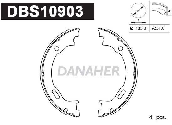 Danaher DBS10903 Колодки гальмівні стояночного гальма DBS10903: Купити в Україні - Добра ціна на EXIST.UA!