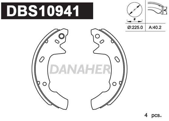 Danaher DBS10941 Колодки гальмівні барабанні, комплект DBS10941: Купити в Україні - Добра ціна на EXIST.UA!