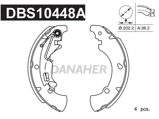Danaher DBS10448A Колодки гальмівні барабанні, комплект DBS10448A: Купити в Україні - Добра ціна на EXIST.UA!