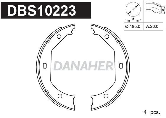 Danaher DBS10223 Колодки гальмівні стояночного гальма DBS10223: Купити в Україні - Добра ціна на EXIST.UA!