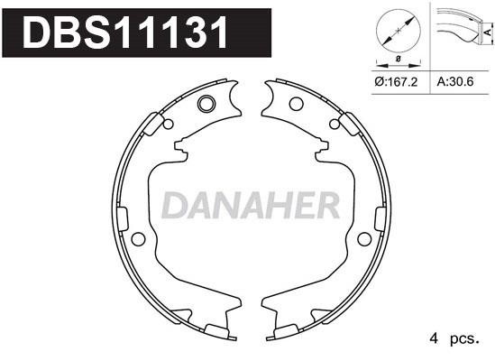 Danaher DBS11131 Колодки гальмівні стояночного гальма DBS11131: Купити в Україні - Добра ціна на EXIST.UA!