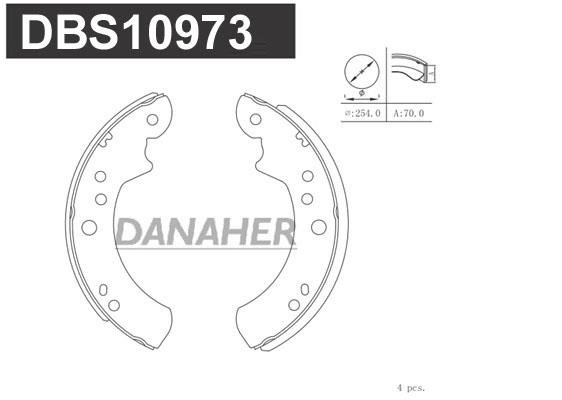 Danaher DBS10973 Колодки гальмівні барабанні, комплект DBS10973: Купити в Україні - Добра ціна на EXIST.UA!