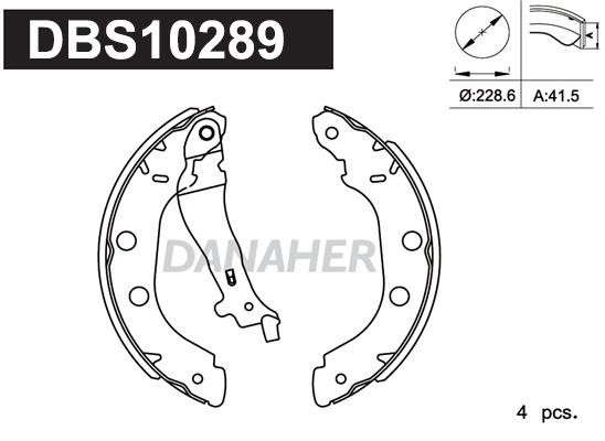 Danaher DBS10289 Колодки гальмівні барабанні, комплект DBS10289: Купити в Україні - Добра ціна на EXIST.UA!