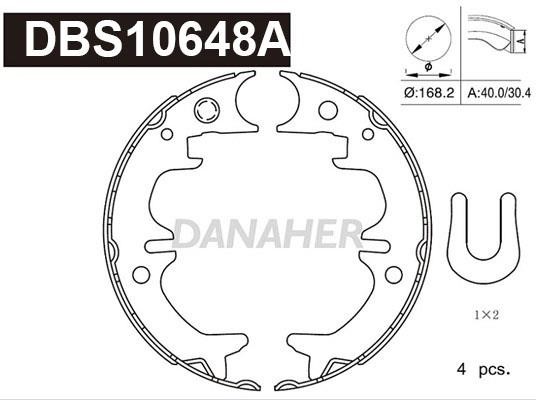 Danaher DBS10648A Колодки гальмівні стояночного гальма DBS10648A: Купити в Україні - Добра ціна на EXIST.UA!