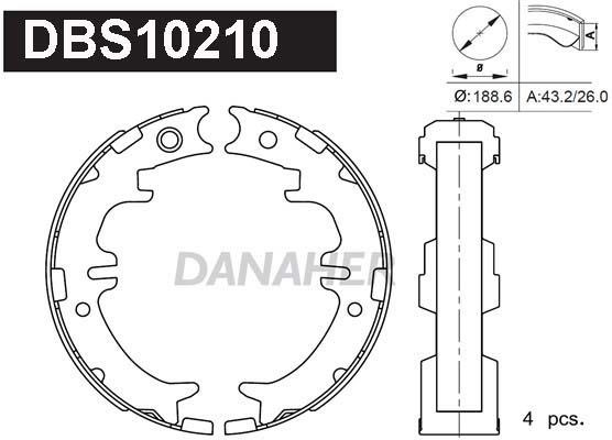 Danaher DBS10210 Колодки гальмівні стояночного гальма DBS10210: Купити в Україні - Добра ціна на EXIST.UA!