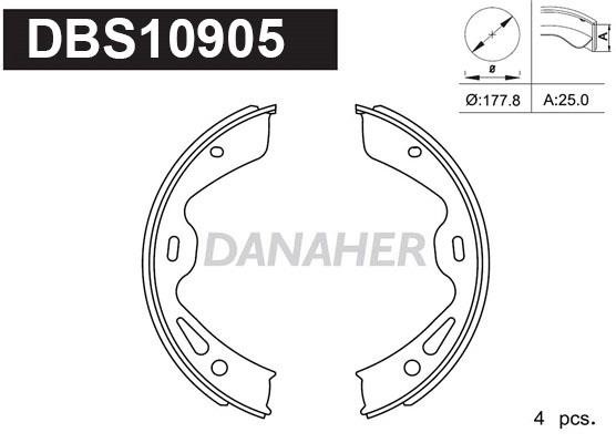 Danaher DBS10905 Колодки гальмівні стояночного гальма DBS10905: Купити в Україні - Добра ціна на EXIST.UA!