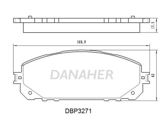 Danaher DBP3271 Гальмівні колодки, комплект DBP3271: Купити в Україні - Добра ціна на EXIST.UA!