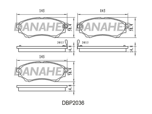 Danaher DBP2036 Гальмівні колодки, комплект DBP2036: Купити в Україні - Добра ціна на EXIST.UA!