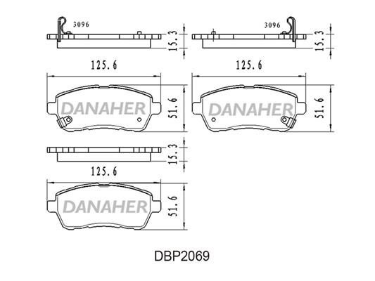 Danaher DBP2069 Гальмівні колодки, комплект DBP2069: Купити в Україні - Добра ціна на EXIST.UA!