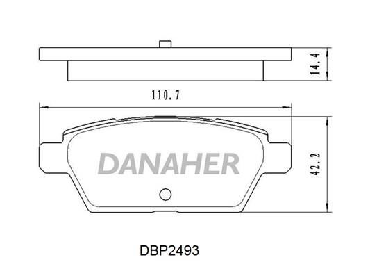 Danaher DBP2493 Гальмівні колодки, комплект DBP2493: Купити в Україні - Добра ціна на EXIST.UA!