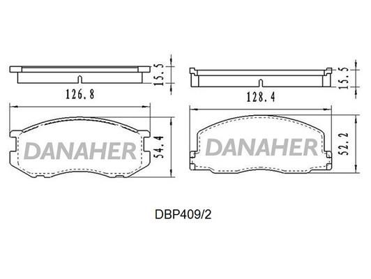 Danaher DBP409/2 Гальмівні колодки, комплект DBP4092: Купити в Україні - Добра ціна на EXIST.UA!