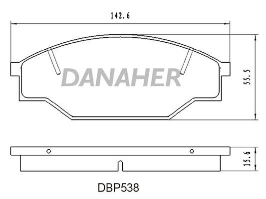 Danaher DBP538 Гальмівні колодки, комплект DBP538: Купити в Україні - Добра ціна на EXIST.UA!